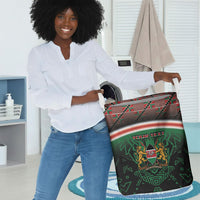 Personalized Kenya Independence Day Laundry Basket Tribal Lion 1963 Maasai Beadwork