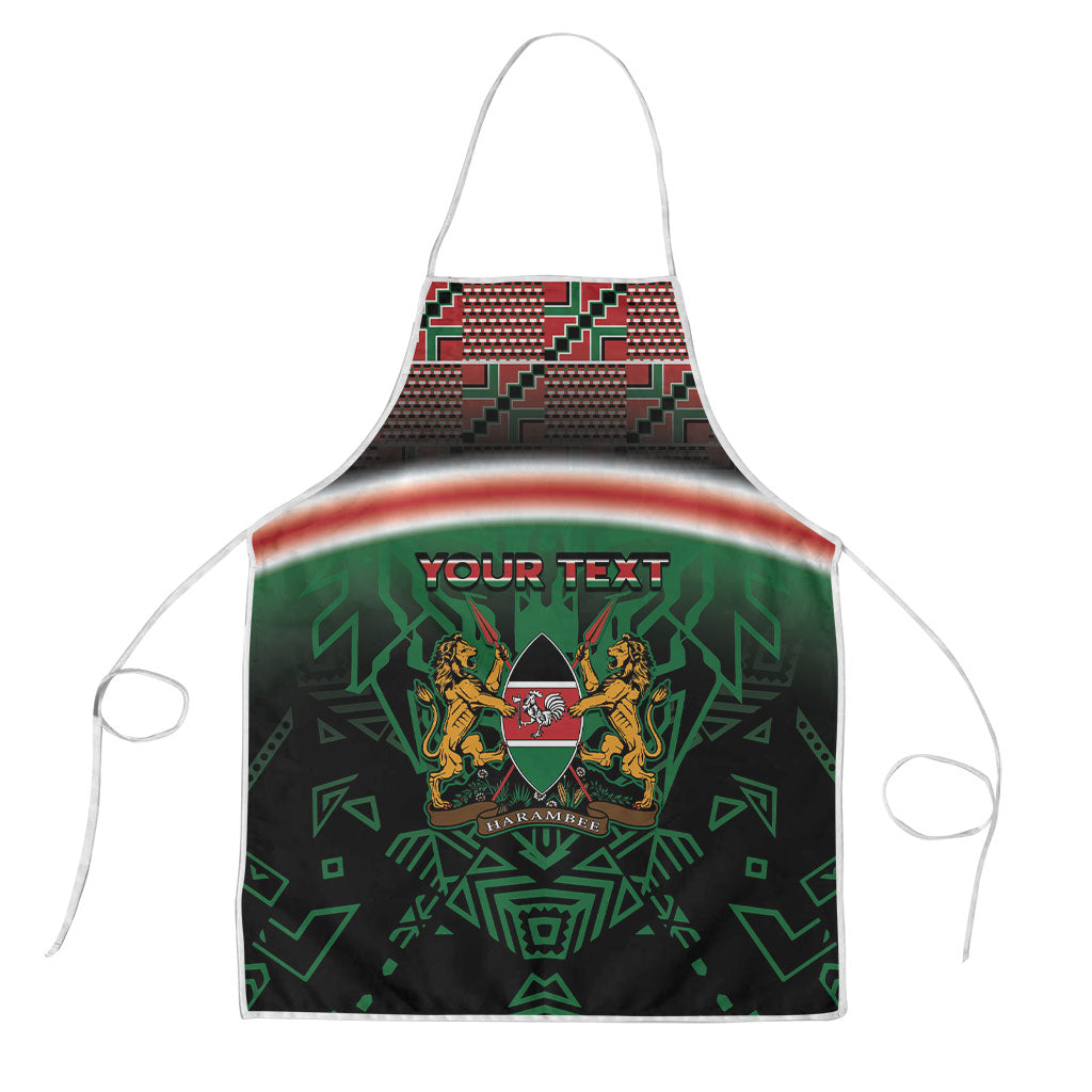 Personalized Kenya Independence Day Apron Tribal Lion 1963 Maasai Beadwork