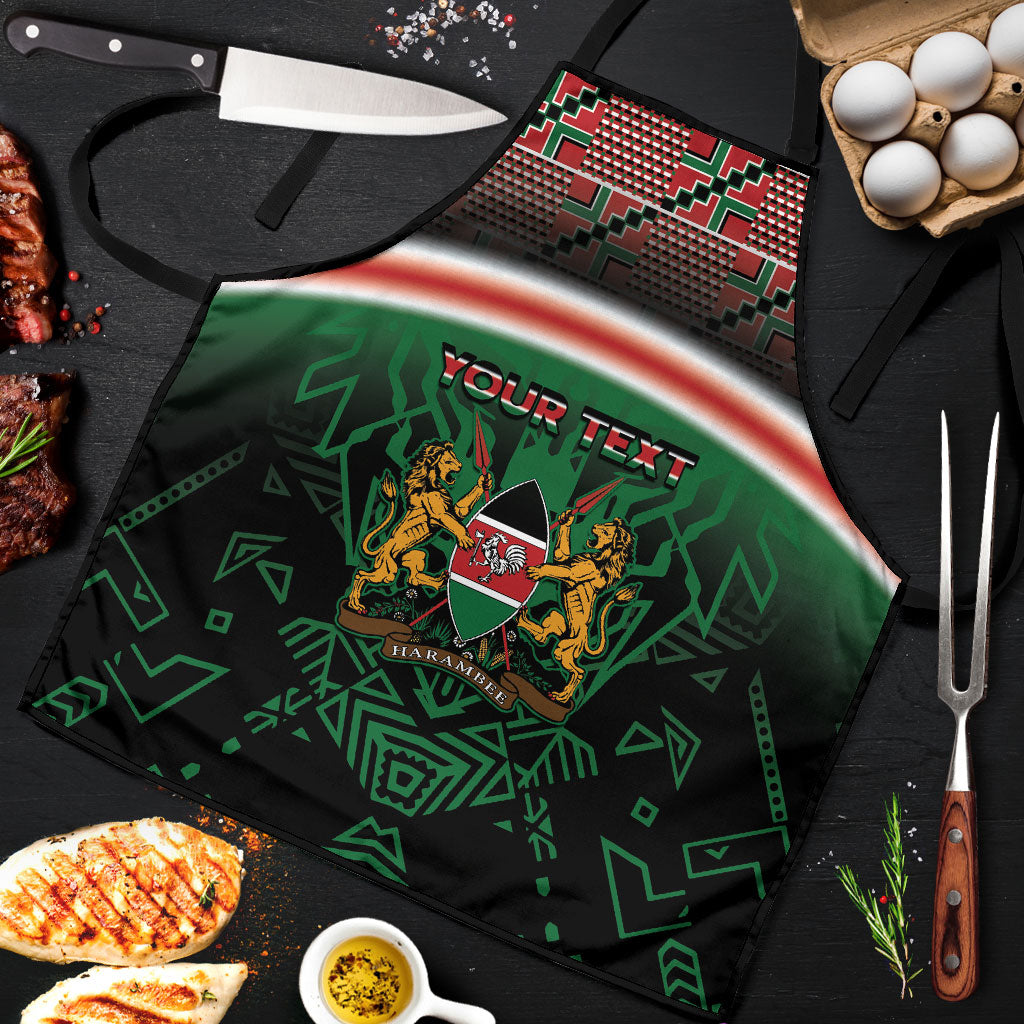 Personalized Kenya Independence Day Apron Tribal Lion 1963 Maasai Beadwork