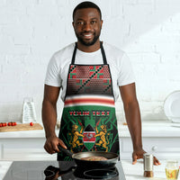 Personalized Kenya Independence Day Apron Tribal Lion 1963 Maasai Beadwork