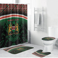 Personalized Kenya Independence Day Bathroom Set Tribal Lion 1963 Maasai Beadwork