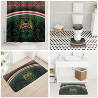 Personalized Kenya Independence Day Bathroom Set Tribal Lion 1963 Maasai Beadwork