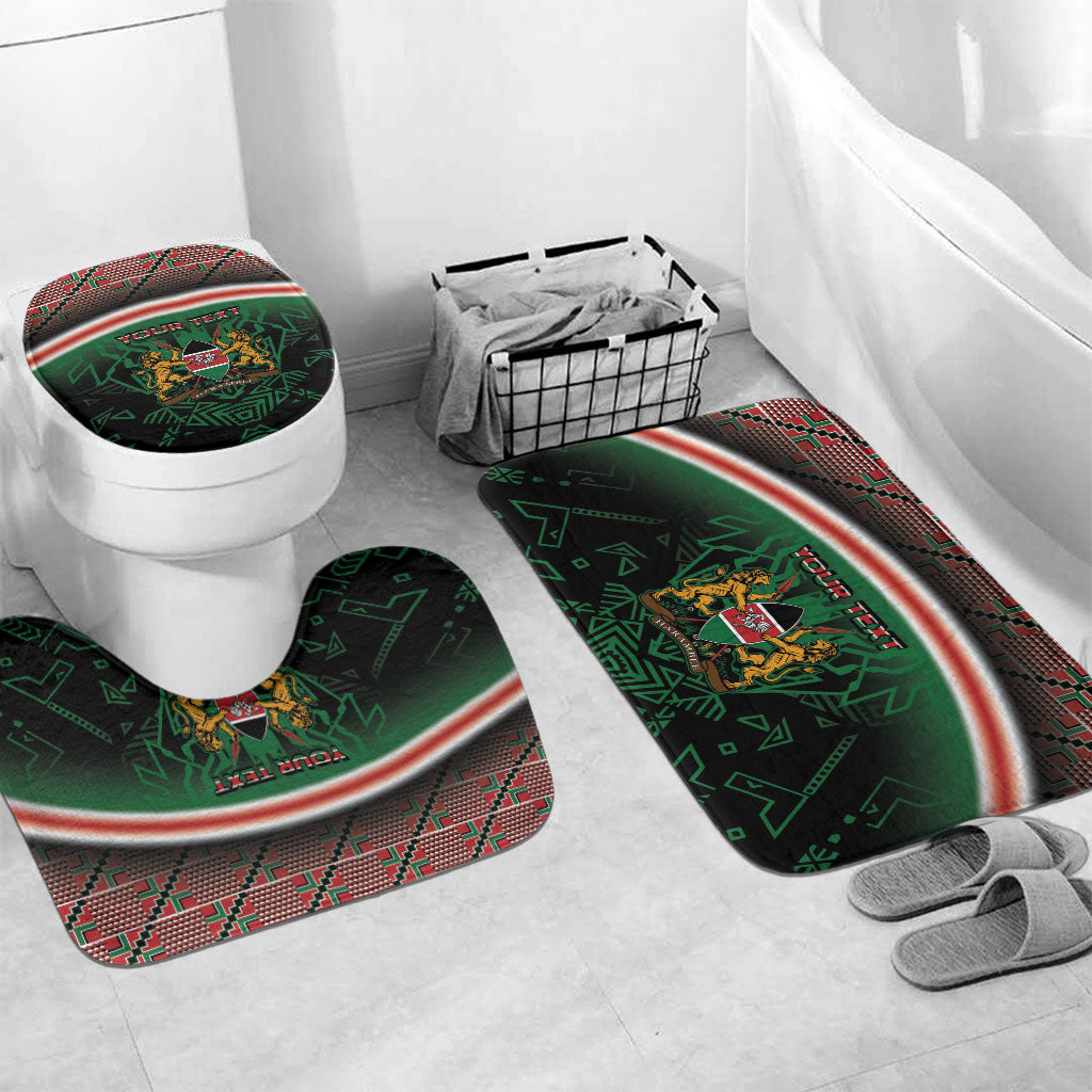 Personalized Kenya Independence Day Bathroom Set Tribal Lion 1963 Maasai Beadwork