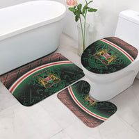 Personalized Kenya Independence Day Bathroom Set Tribal Lion 1963 Maasai Beadwork