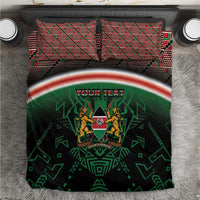 Personalized Kenya Independence Day Bedding Set Tribal Lion 1963 Maasai Beadwork