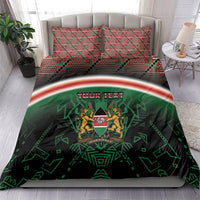 Personalized Kenya Independence Day Bedding Set Tribal Lion 1963 Maasai Beadwork
