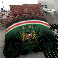 Personalized Kenya Independence Day Bedding Set Tribal Lion 1963 Maasai Beadwork
