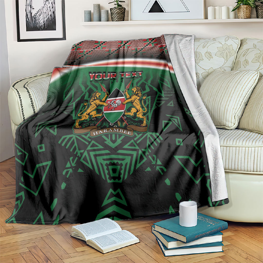 Personalized Kenya Independence Day Blanket Tribal Lion 1963 Maasai Beadwork