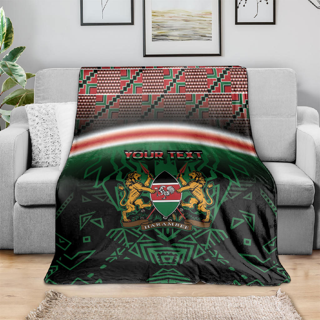 Personalized Kenya Independence Day Blanket Tribal Lion 1963 Maasai Beadwork