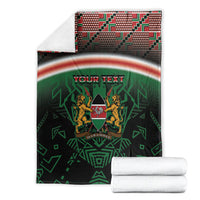 Personalized Kenya Independence Day Blanket Tribal Lion 1963 Maasai Beadwork