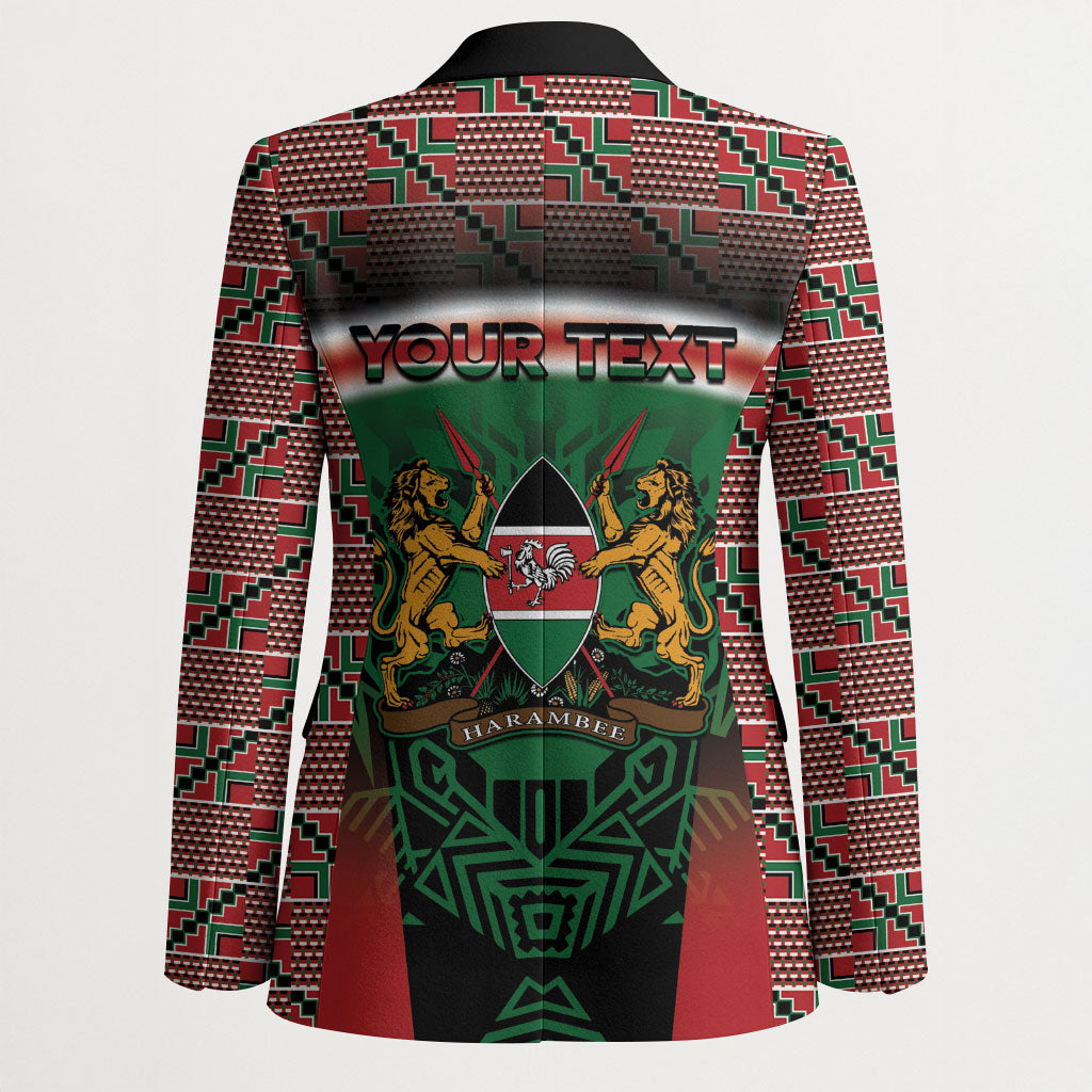 Personalized Kenya Independence Day Blazer Tribal Lion 1963 Maasai Beadwork