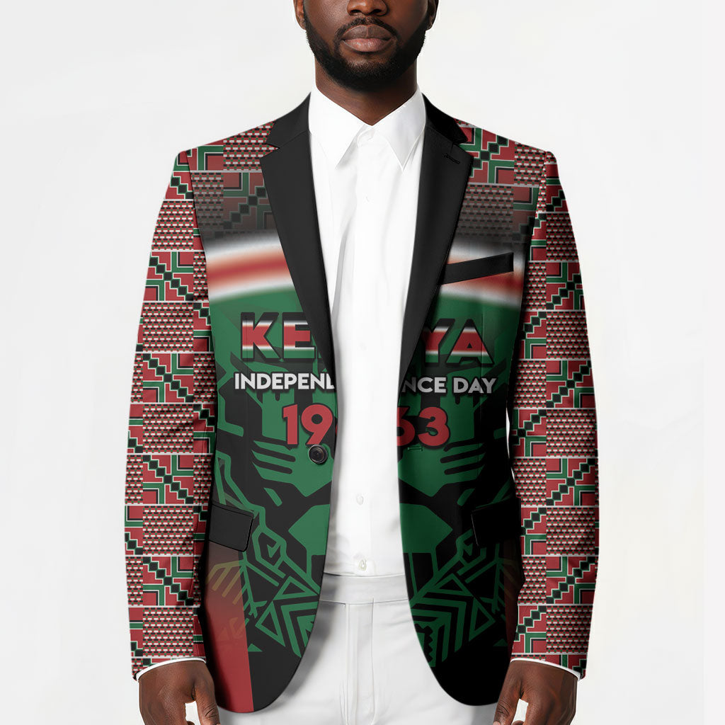 Personalized Kenya Independence Day Blazer Tribal Lion 1963 Maasai Beadwork