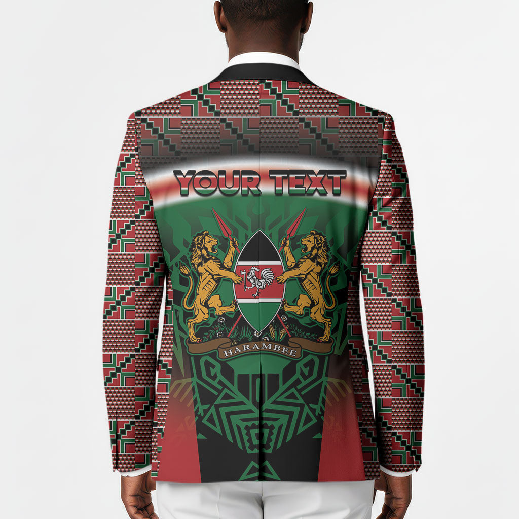 Personalized Kenya Independence Day Blazer Tribal Lion 1963 Maasai Beadwork