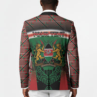 Personalized Kenya Independence Day Blazer Tribal Lion 1963 Maasai Beadwork