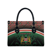 Personalized Kenya Independence Day Leather Bag Tribal Lion 1963 Maasai Beadwork