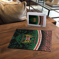 Personalized Kenya Independence Day Puzzle Tribal Lion 1963 Maasai Beadwork