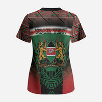 Personalized Kenya Independence Day Scrub Top Tribal Lion 1963 Maasai Beadwork