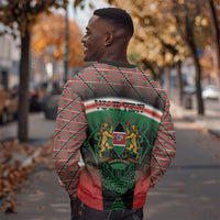 Personalized Kenya Independence Day Sweatshirt Tribal Lion 1963 Maasai Beadwork