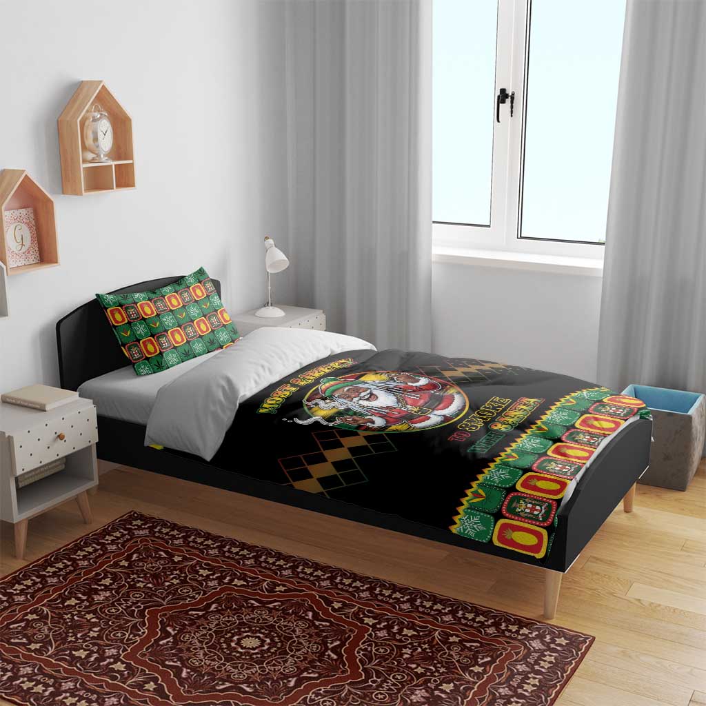 Jamaica Christmas Bedding Set Most Likely To Smoke With Santa - Wonder Print Shop