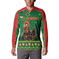Portugal Christmas Button Sweatshirt Funny Galo De Barcelos - Wonder Print Shop