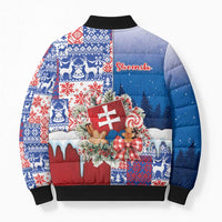 Slovakia Christmas Bomber Puffer Jacket Vesale Vianoce Xmas Pattern - Wonder Print Shop