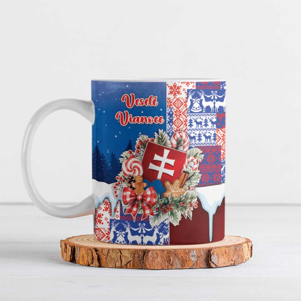Slovakia Christmas Ceramic Mug Vesale Vianoce Xmas Pattern - Wonder Print Shop