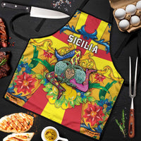 Italy Sicily Apron Gorgoneion Baroque Patterns - Wonder Print Shop