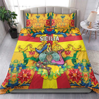 Italy Sicily Bedding Set Gorgoneion Baroque Patterns - Wonder Print Shop