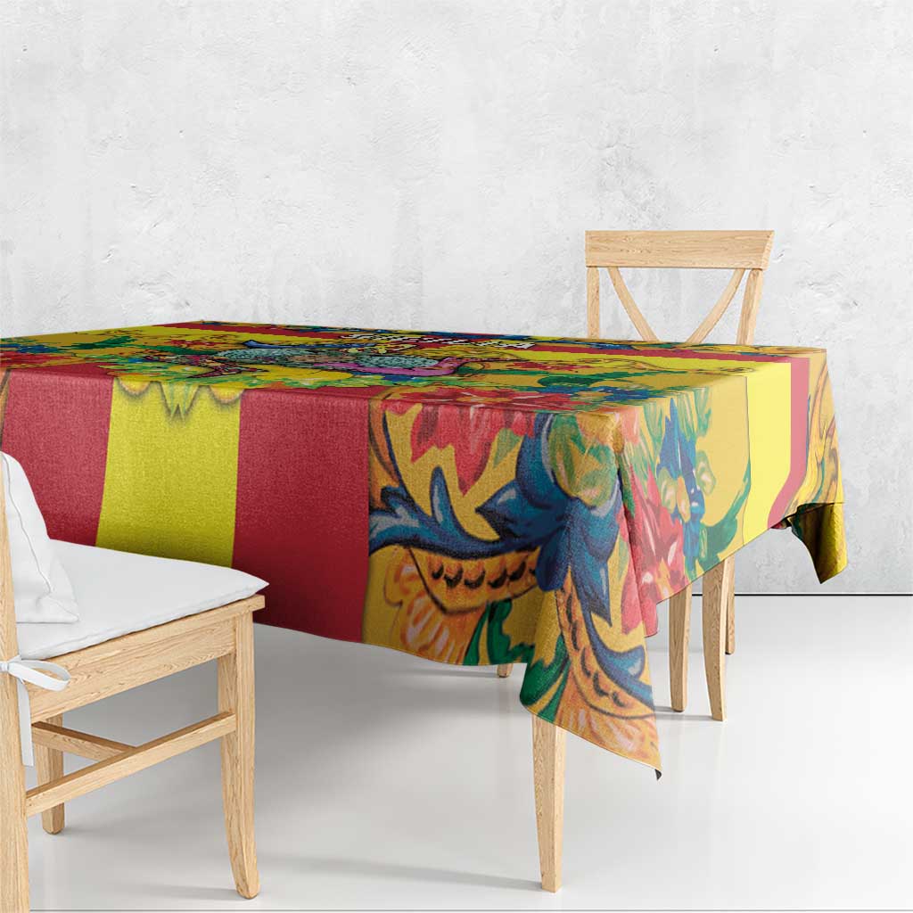 Italy Sicily Tablecloth Gorgoneion Baroque Patterns - Wonder Print Shop