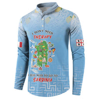 Personalized Italy Sardinia Button Sweatshirt I Don't Need Therapy - Wonder Print Shop