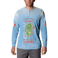 Personalized Italy Sardinia Button Sweatshirt I Don't Need Therapy - Wonder Print Shop