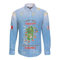 Personalized Italy Sardinia Long Sleeve Button Shirt I Don't Need Therapy - Wonder Print Shop
