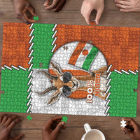 Niger Puzzle Dama Gazelle Waving Flag Funny Style