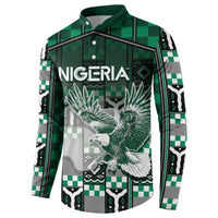 Personalized Nigeria Button Sweatshirt Eagle With Tribal Patterns