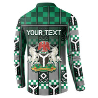 Personalized Nigeria Button Sweatshirt Eagle With Tribal Patterns
