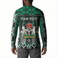 Personalized Nigeria Button Sweatshirt Eagle With Tribal Patterns
