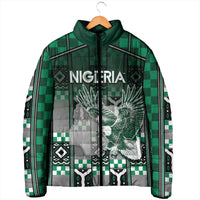 Personalized Nigeria Padded Jacket Eagle With Tribal Patterns