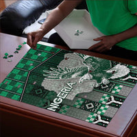 Nigeria Puzzle Eagle With Tribal Patterns
