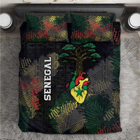Senegal Bedding Set Heart Baobab Art Grunge Style