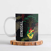Personalized Senegal Ceramic Mug Heart Baobab Art Grunge Style