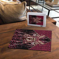 Qatar Football Puzzle Glitch Style Falcon With Arabic Patterns