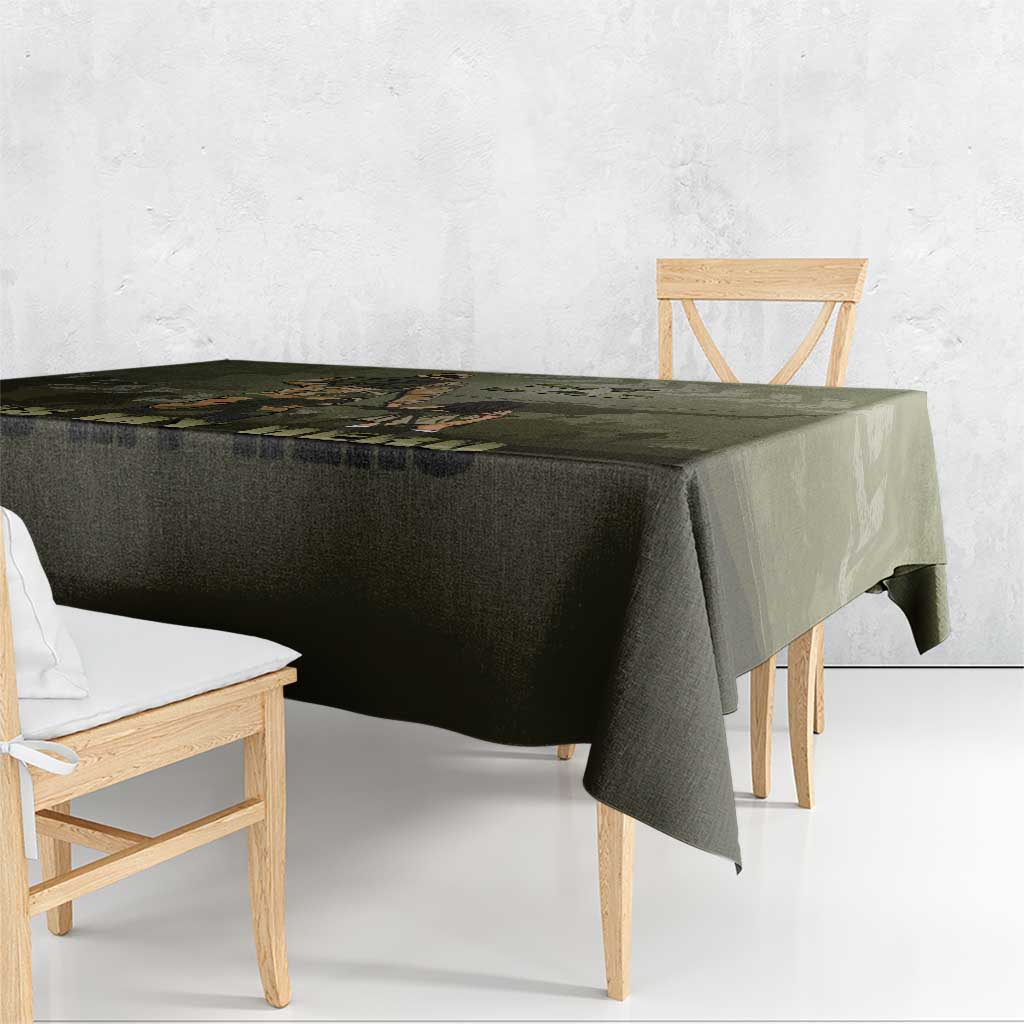 Military Fathers Day Tablecloth My Dad Is My Hero