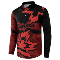 Canada Maple Leaf Button Sweatshirt Unique Style Red Version - Wonder Print Shop