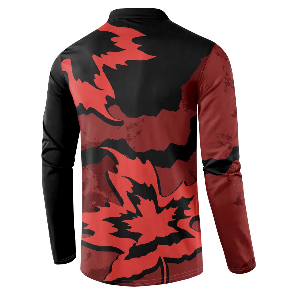 Canada Maple Leaf Button Sweatshirt Unique Style Red Version - Wonder Print Shop