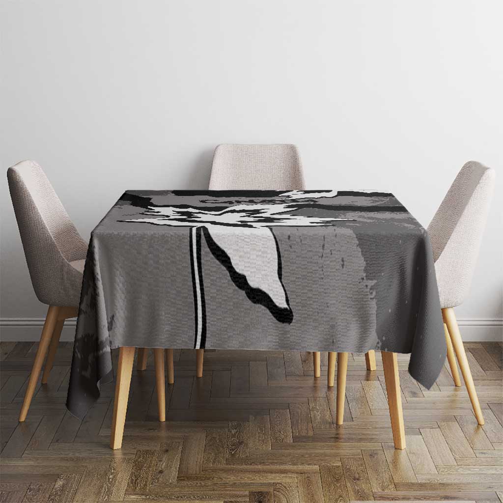 Canada Maple Leaf Tablecloth Unique Style Black Version - Wonder Print Shop