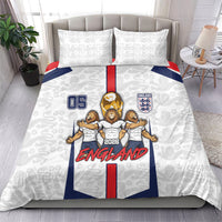 Custom England Football Bedding Set Three Lions Trophy St George Cross