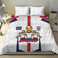 Custom England Football Bedding Set Three Lions Trophy St George Cross