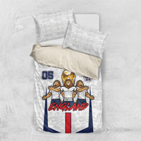 Custom England Football Bedding Set Three Lions Trophy St George Cross