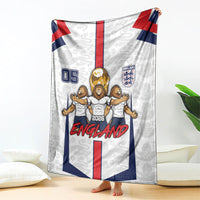 Custom England Football Blanket Three Lions Trophy St George Cross