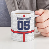 Custom England Football Ceramic Mug Three Lions Trophy St George Cross